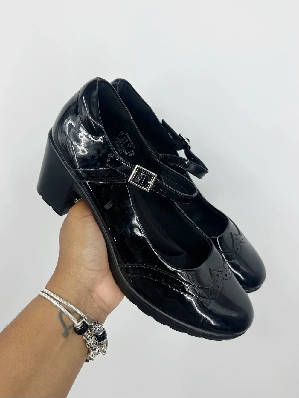 Vintage Y2K Style Black Dream Paris Oxford Mary Jane Shoes Size Women's 9 Goth